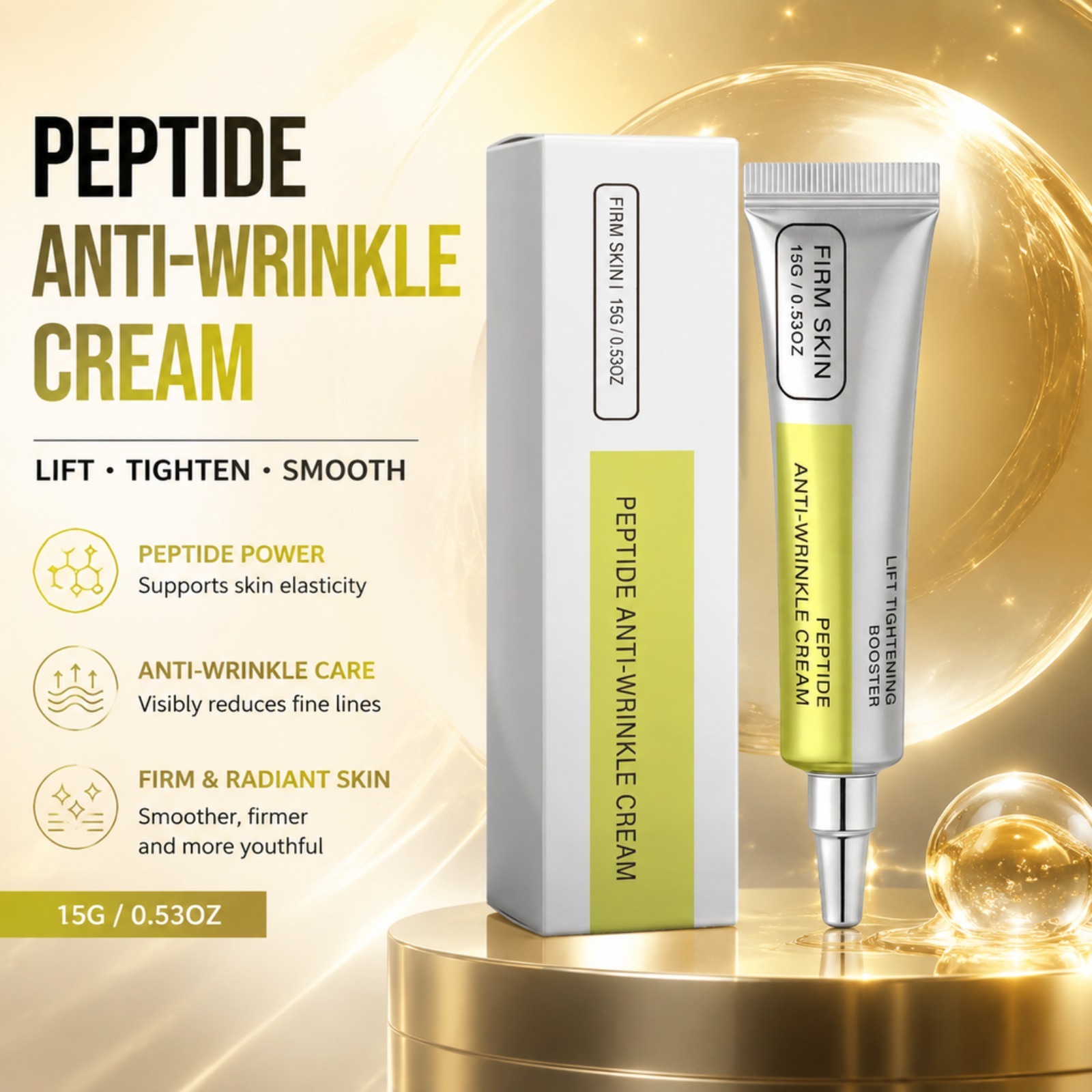 Skincare Skintific - ครีมบำรุงผิวหน้าเปปไทด์เรตินอล ช่วยยกกระชับ ลดเลือนริ้วรอย บำรุงผิวให้ชุ่มชื้น สำหรับผิวรอบดวงตา ใบหน้า